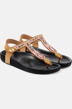 Isabel Marant Enore embroidered suede sandals