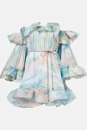 ZIMMERMANN Illuminate Flounce ruffled silk minidress