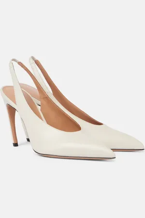 The Attico Viper 95 leather slingback pumps