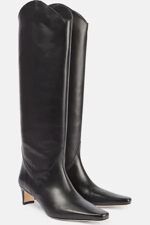 Staud Western Wally 55 leather cowboy boots