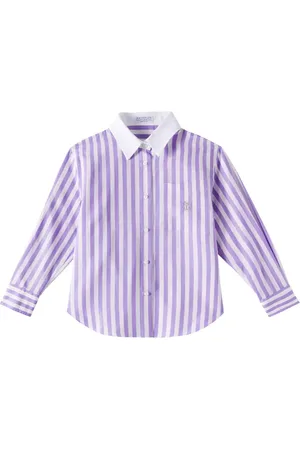 Brunello Cucinelli Striped cotton and silk blouse