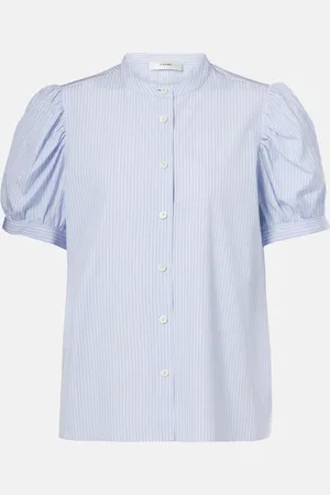 Frame The Gathered cotton chambray top