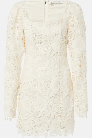 ROTATE Bridal floral-appliquÃ© minidress