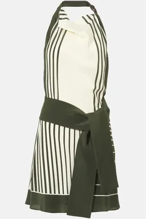 SIR Leilana striped silk minidress