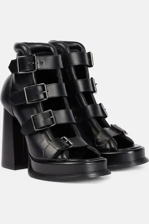 Alexander McQueen Caged 120 leather platform sandals
