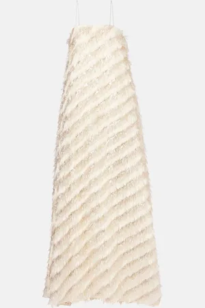 ‎Taller Marmo‎ Anguilla fringed jacquard maxi dress