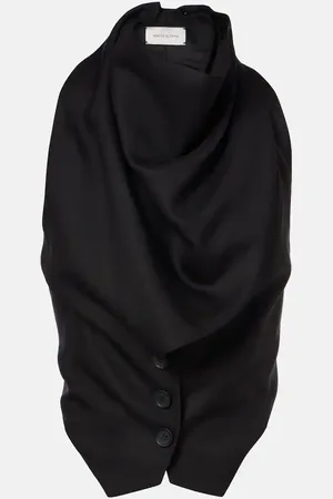 MAGDA BUTRYM Draped silk top