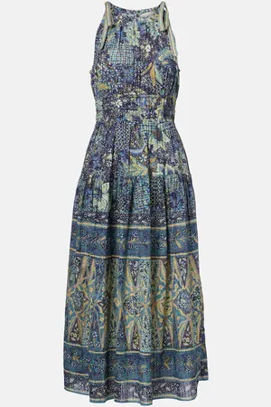 ULLA JOHNSON Essie gathered cotton-blend maxi dress