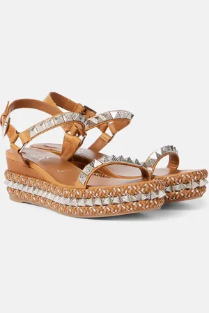Christian Louboutin Pyraclou 60 spiked espadrille sandals