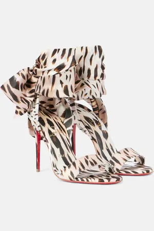 Christian Louboutin Sandale Du Desert 100 crÃªpe satin sandals
