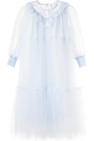 Petite Amalie Lace-trimmed tulle dress