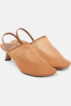 Loewe Petal mesh slingback mules