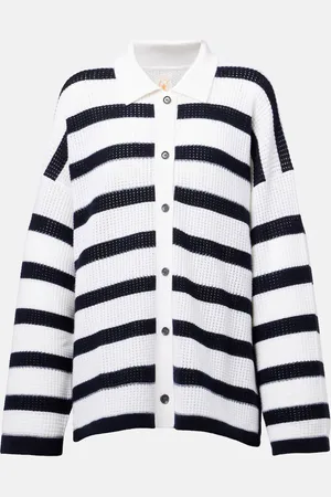 Jardin des Orangers Striped cashmere cardigan