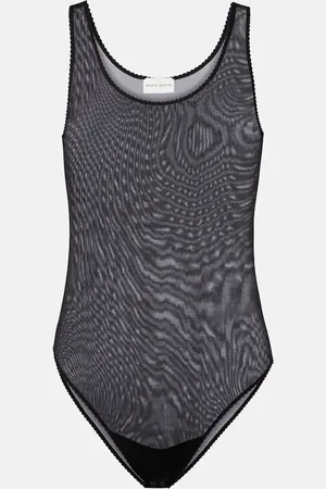 MAGDA BUTRYM Semi-sheer scalloped bodysuit