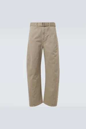 LEMAIRE Twisted belted barrel-leg jeans