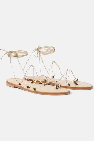 AMANU Serengetti metallic leather sandals