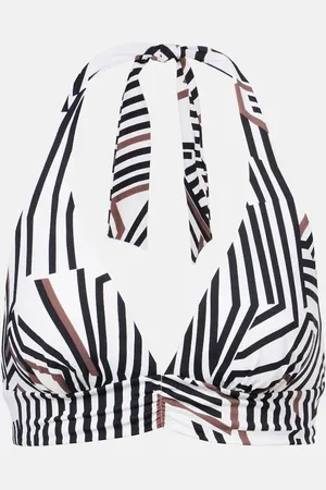 Max Mara Alberta printed halterneck bikini top