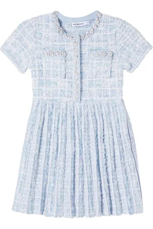 Self-Portrait Embellished tweed dress