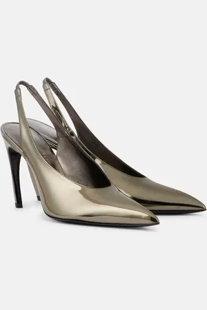 The Attico Viper 95 PU slingback pumps