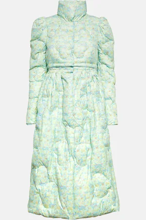 SUSAN FANG Floral flared down coat