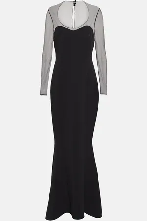 Safiyaa Bridal embroidered crÃªpe gown