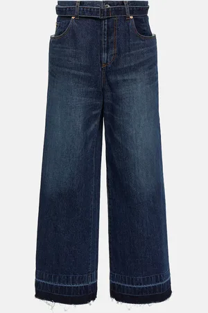 SACAI Belted wide-leg jeans