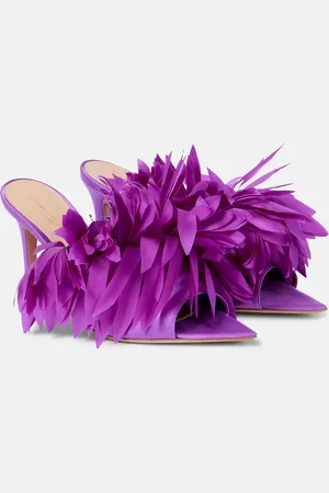 Gianvito Rossi Daniah 85 embellished crÃªpe satin mules