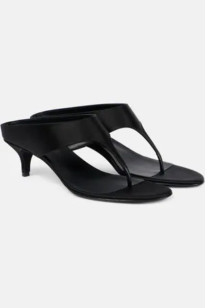 MAGDA BUTRYM 45 satin and leather thong sandals