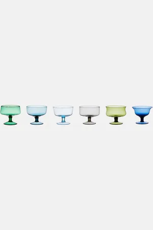 BITOSSI Diseguale set of 6 glass ice cream bowls