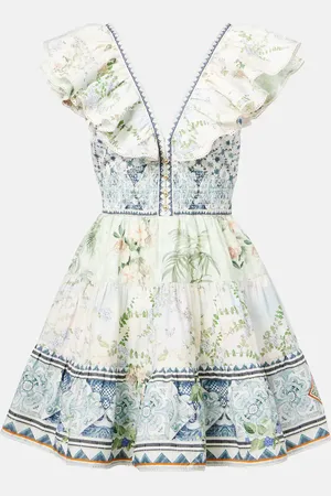 Camilla Crystal-embellished cotton minidress