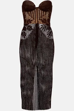 MAGDA BUTRYM Crochet cotton bustier dress