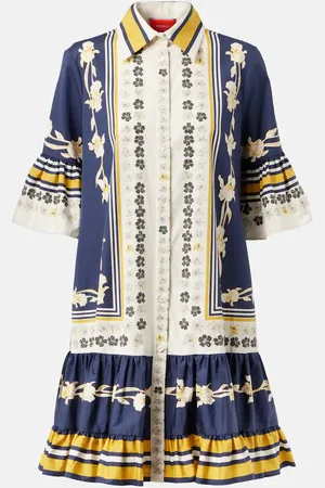 La DoubleJ Choux printed cotton poplin shirt dress