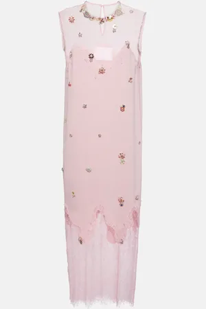 Costarellos Keeva embellished crÃªpe and lace midi dress