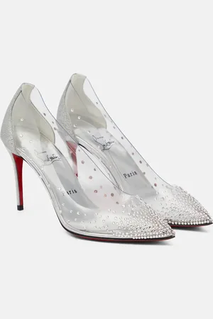 Christian Louboutin Degrastrass 85 embellished PVC pumps