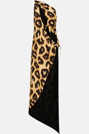 The Attico Leopard-print cutout maxi dress