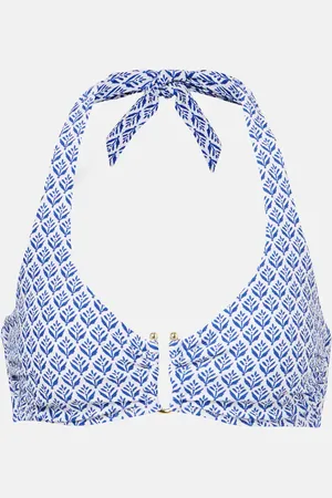 Heidi Klein Cape Cod U-Bar printed bikini top