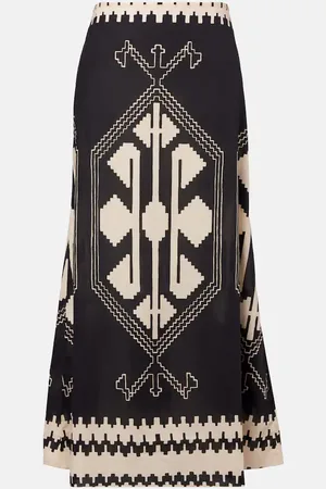 JOHANNA ORTIZ Printed cotton poplin maxi skirt