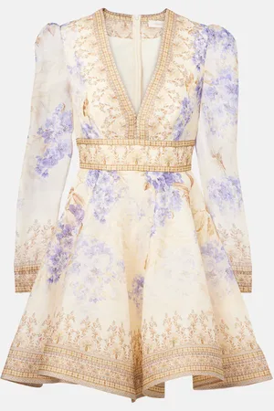 ZIMMERMANN Dawning Plunge printed minidress