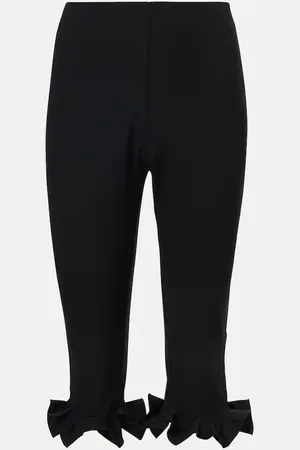 ROTATE Ruffled high-rise capri pants
