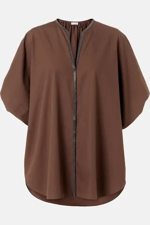 Brunello Cucinelli Monili cotton top