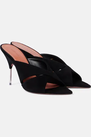 Amina Muaddi Samantha 95 suede sandals