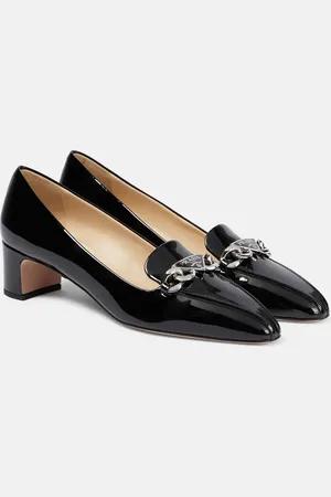Prada Embellished patent leather pumps