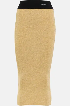 Prada LamÃ© midi skirt