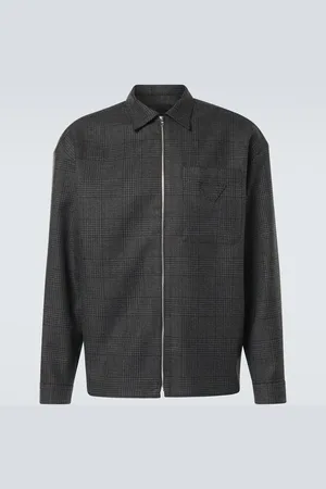 Prada Prince of Wales virgin wool blouson