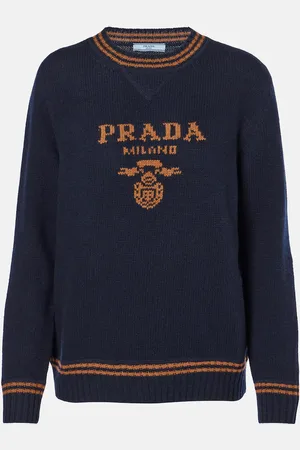 Prada Logo wool and cashmere sweater