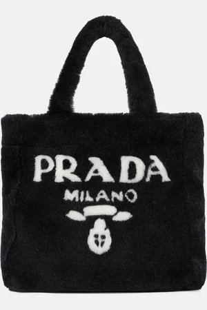 Prada Medium shearling tote