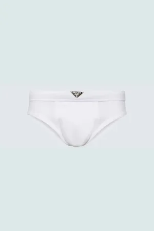 Prada Triangle striped cotton briefs