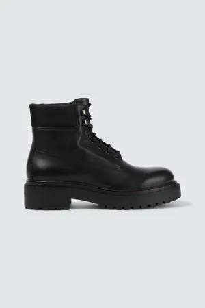 Prada Leather and Re-Nylon ankle boots