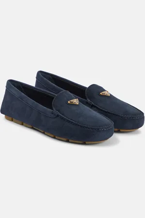 Prada Logo suede loafers
