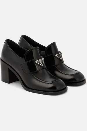 Prada Chocolate Flow leather loafer pumps